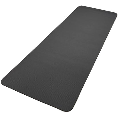 Grey Adidas fitness mat for yoga, Pilates, and exercise training, providing 7mm cushioning for gym and workout routines.