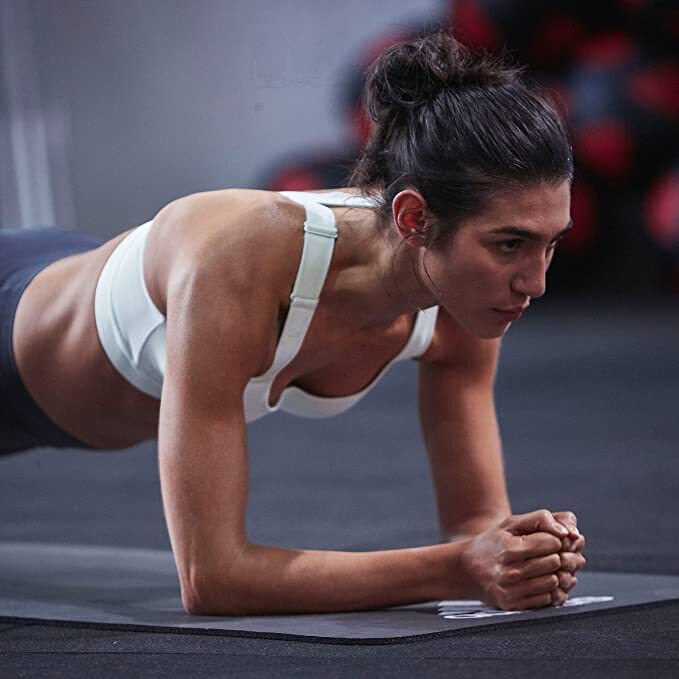 Grey Adidas Fitness Mat 7mm for yoga, Pilates, judo, and exercise training, with Hlpmedical branding and textured surface.