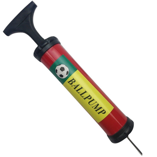 Hlpmedical portable ball pump with needle for inflating soccer, basketball, football, and yoga fitness balls.