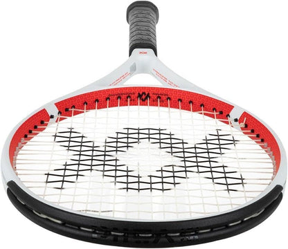 Volkl V-Cell 6 tennis racquet fully strung with free dampener, 4 1/4 grip size, suitable for tennis players.