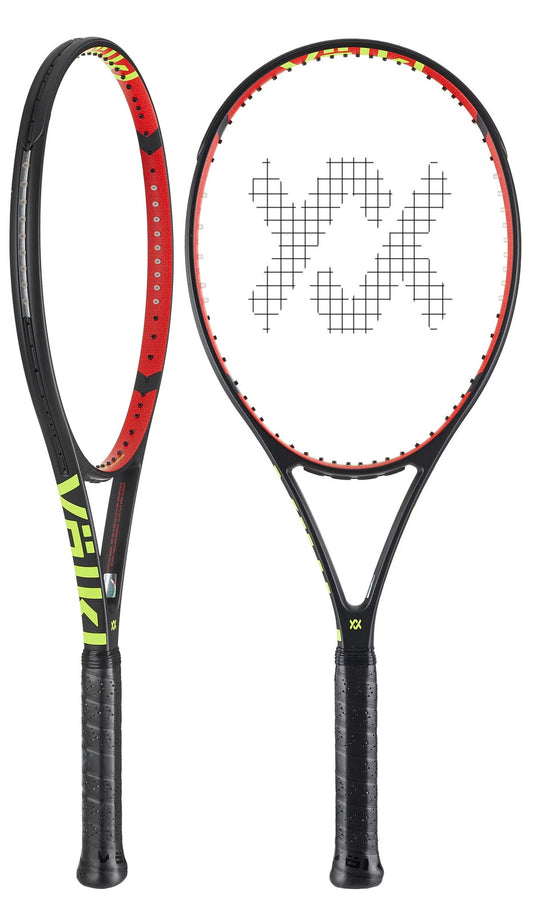 Unstrung Volkl V-Cell 8 tennis racquet with 4 3/8 grip size, lightweight 315g, designed for competitive tennis play.