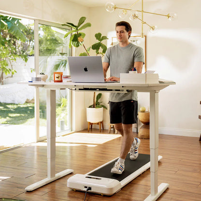 Hlpmedical WalkingPad C2 compact folding treadmill in white, ideal for home exercise and fitness, with a sleek design.