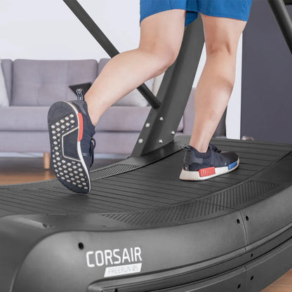 Lifespan Fitness Corsair FreeRun 105 treadmill with digital display and running belt, ideal for home gym workouts.