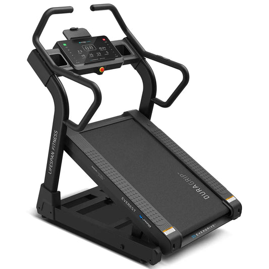 Hlpmedical Lifespan Fitness Everest 3 Ultra High Incline Treadmill for home gym exercise and cardio workouts.