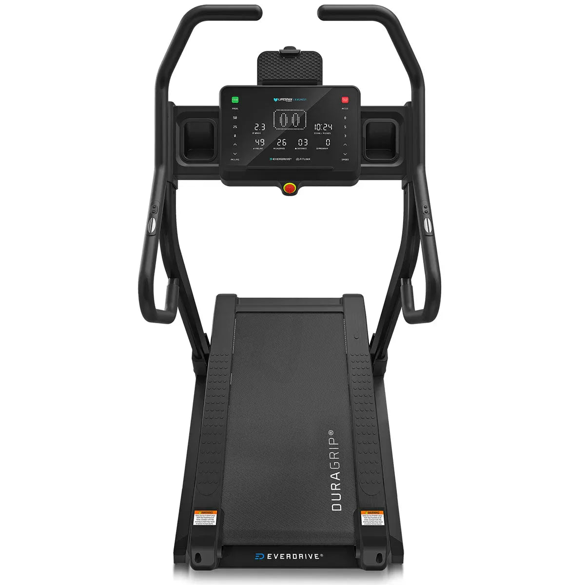 Hlpmedical Lifespan Fitness Everest 3 Ultra High Incline Treadmill with digital display and sturdy frame for intense workouts.