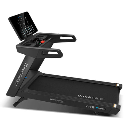 Hlpmedical Lifespan Fitness Viper M4 treadmill with digital display and sturdy frame for home exercise and cardio workouts.