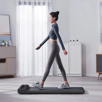 Hlpmedical Lifespan Fitness WalkingPad M2 treadmill with black running belt and control panel for indoor walking exercise.