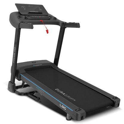 Hlpmedical LSG Fitness FOCUS M3 treadmill for exercise and cardio workouts with a sturdy running belt and digital display.