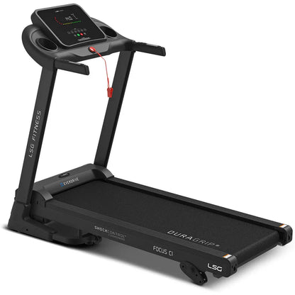 Hlpmedical LSG Focus C1 treadmill for exercise and fitness, with a sleek design and digital control panel.