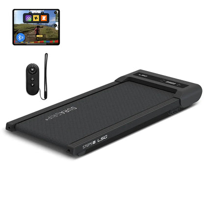 Hlpmedical LSG Steps A1 Walking Pad under desk treadmill for exercise, compact gym equipment, black with digital display