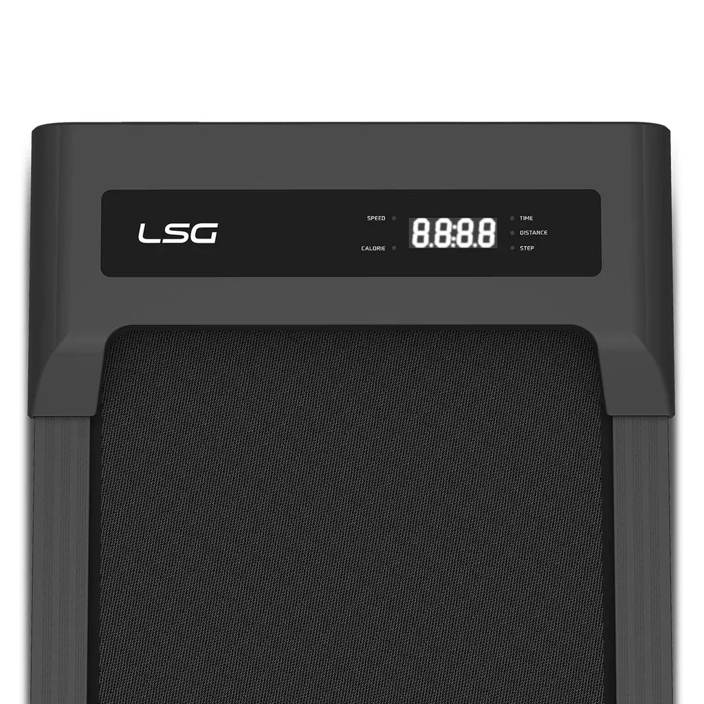 Hlpmedical LSG Steps A1 walking pad under desk treadmill for exercise, compact gym equipment, black with control panel and running belt