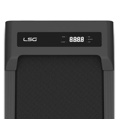 Hlpmedical LSG Steps A1 walking pad under desk treadmill for exercise, compact gym equipment, black with control panel and running belt