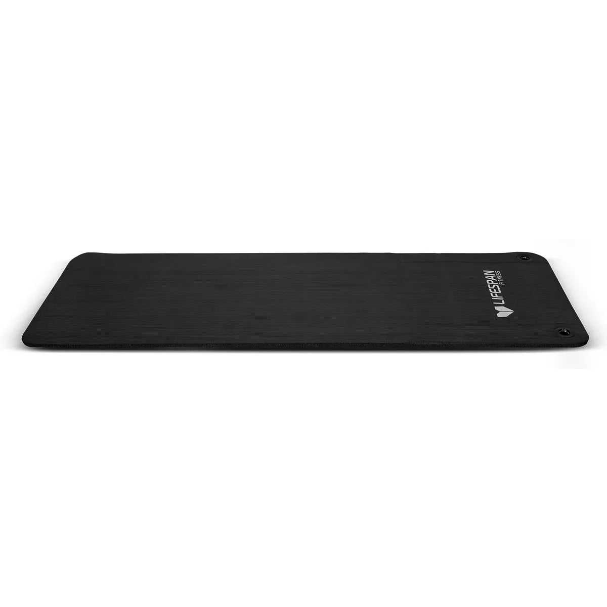 Black CORTEX yoga mat by Hlpmedical, 1.8m x 0.6m x 15mm, ideal for exercise, yoga, and Pilates workouts.
