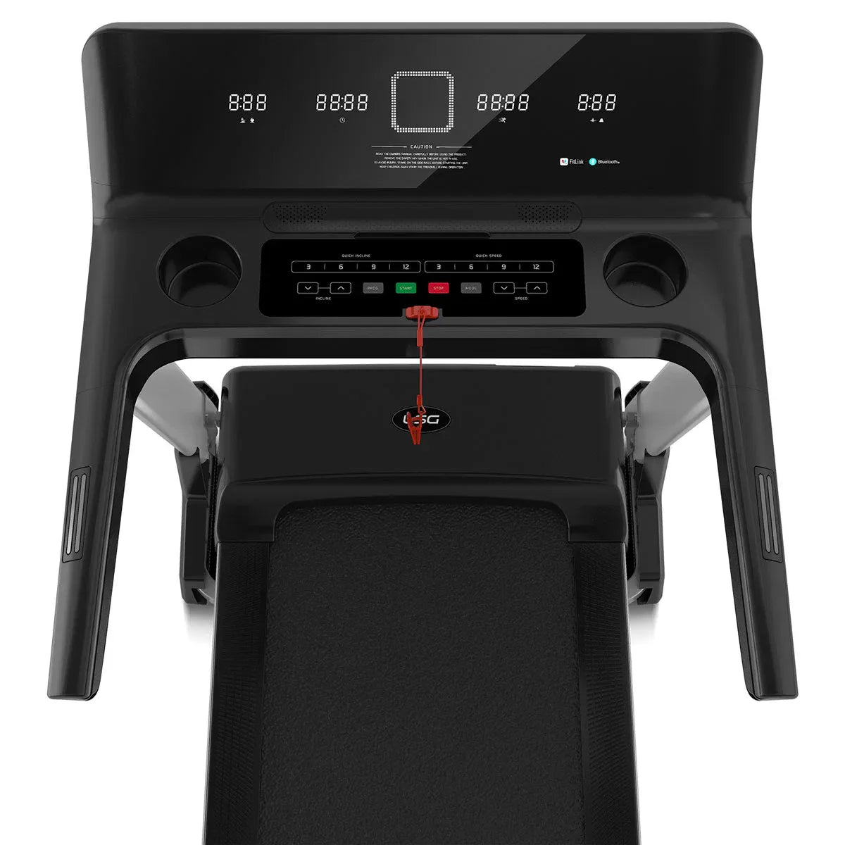 Hlpmedical LSG Fitness VULCAN M2 treadmill for exercise and gym workouts, shown with a digital display and running belt.
