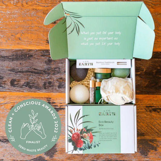 Eco Beauty Box from Hlpmedical, a sustainable self-care gift hamper with eco-friendly products and natural packaging.