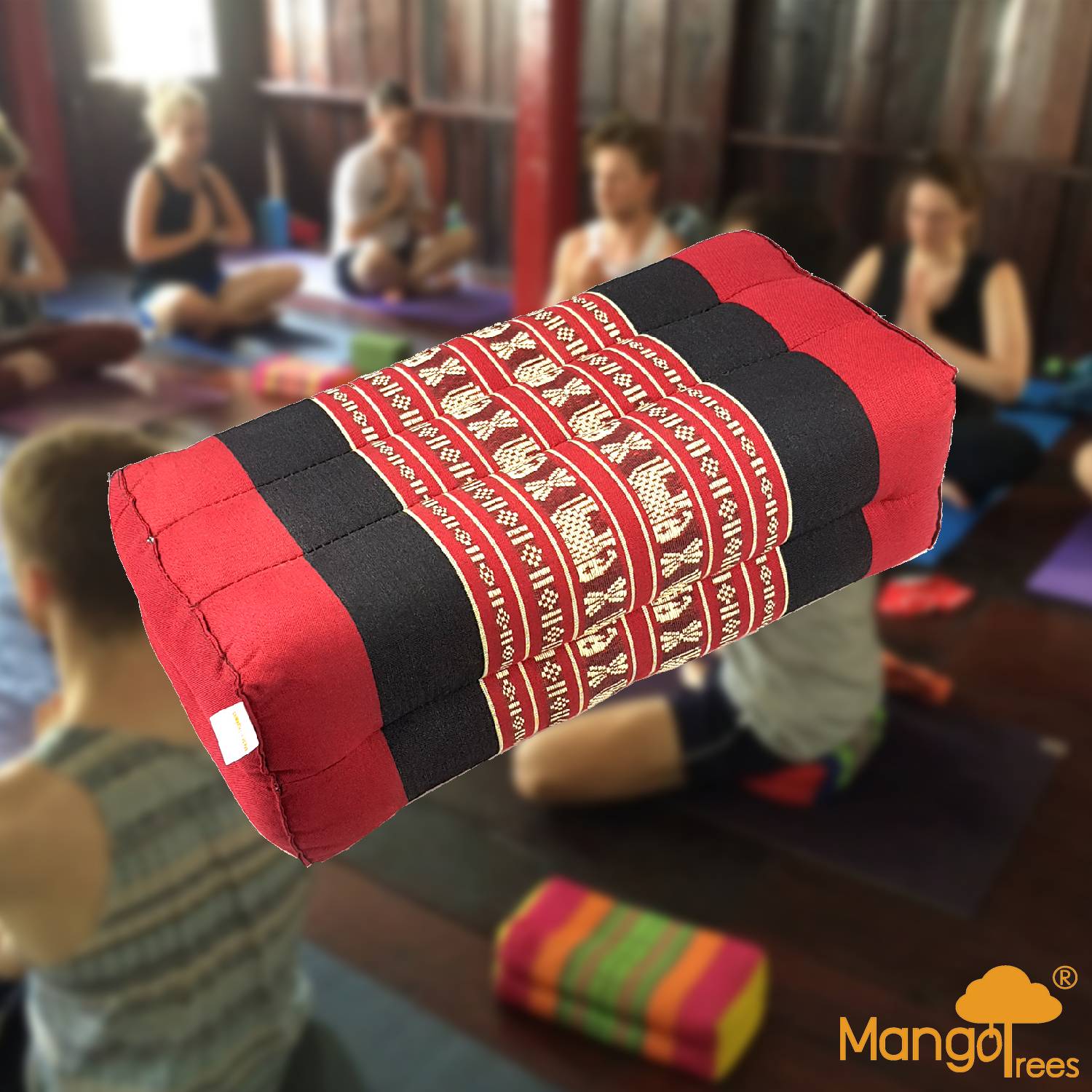 RedEle yoga block and meditation cushion by Hlpmedical, designed for wellness and comfortable support during yoga and meditation.