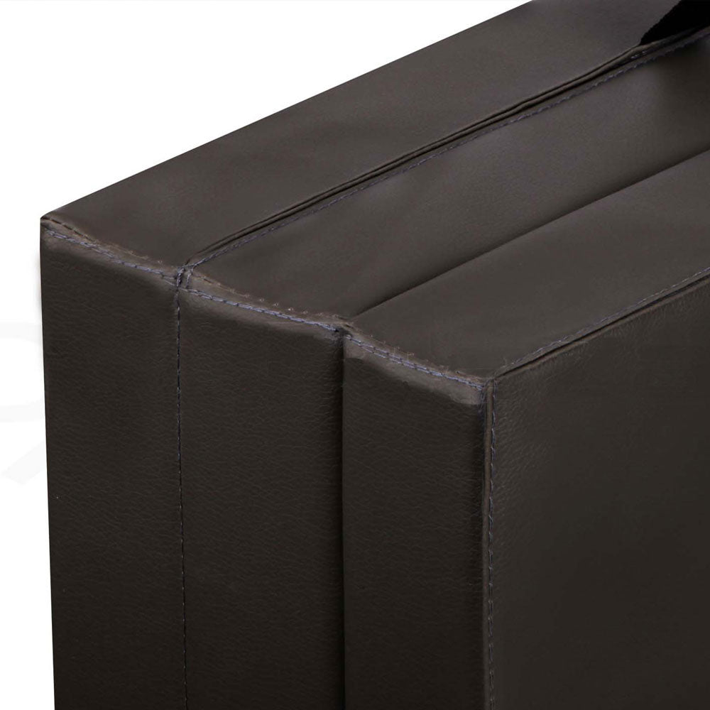 Black folding exercise floor mat from Hlpmedical for yoga, gymnastics, Pilates, and home workout training.