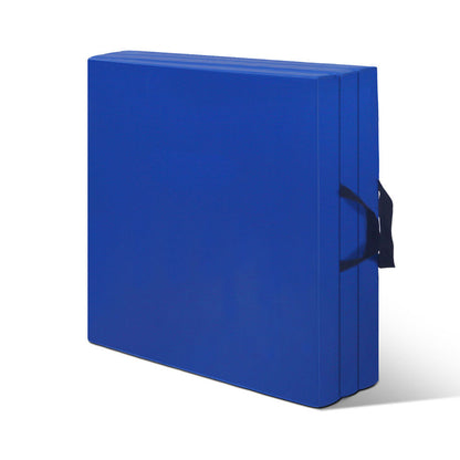 Blue Hlpmedical folding exercise mat for dance, yoga, gymnastics, and Pilates training, suitable for home gym workouts.