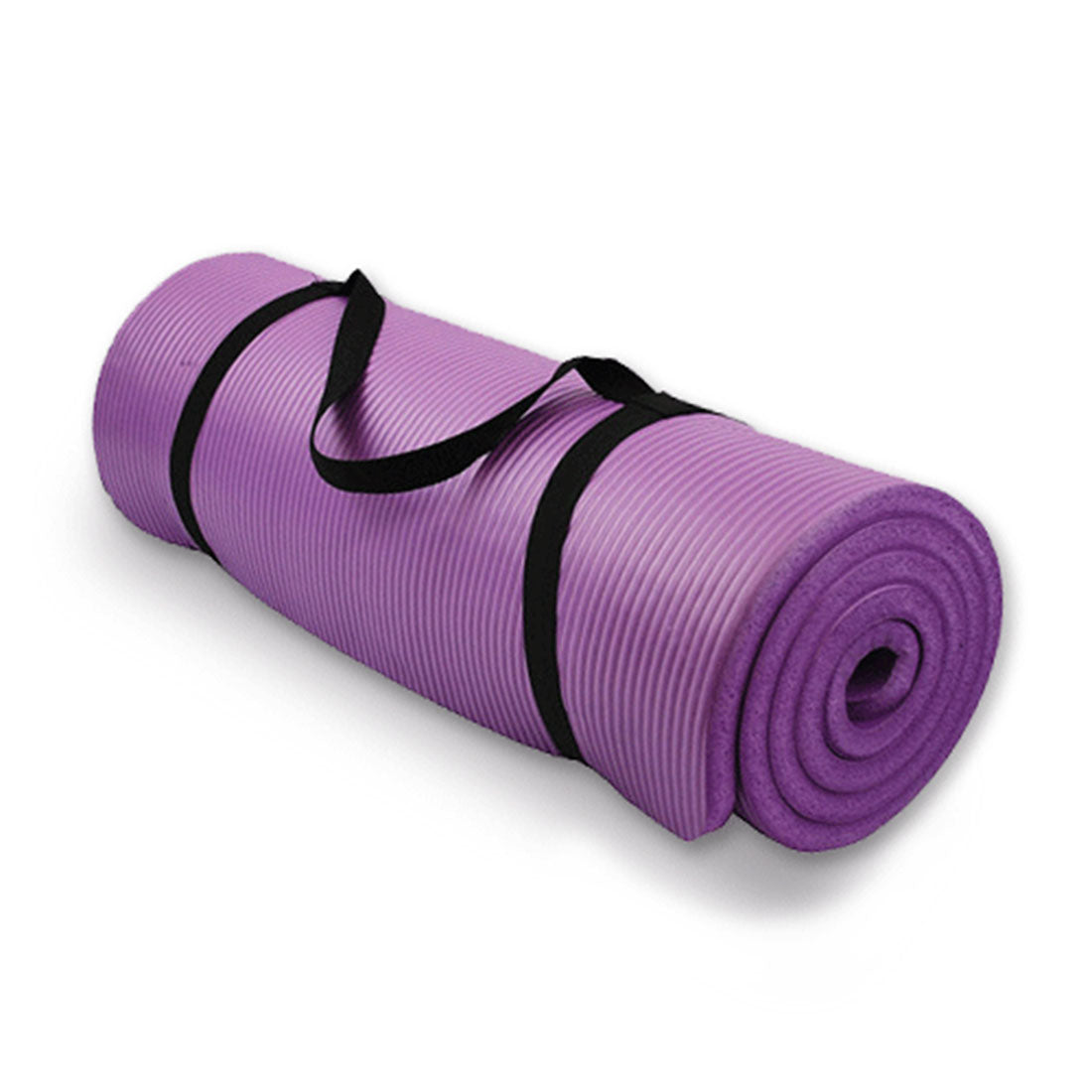 Purple 10mm extra thick NBR yoga mat from Hlpmedical, ideal for gym, Pilates, and fitness exercises.