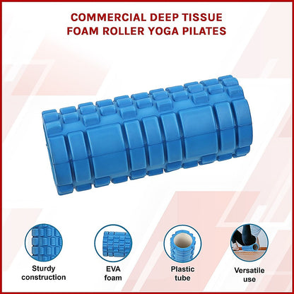 Hlpmedical commercial deep tissue foam roller for yoga, Pilates, and fitness exercises, cylindrical foam roller for muscle recovery and therapy.