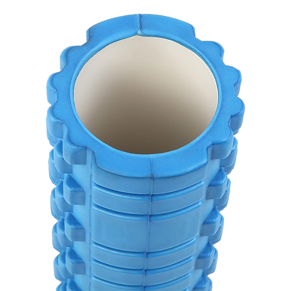 Hlpmedical commercial deep tissue foam roller for yoga and Pilates, black foam with textured surface for muscle massage and recovery.