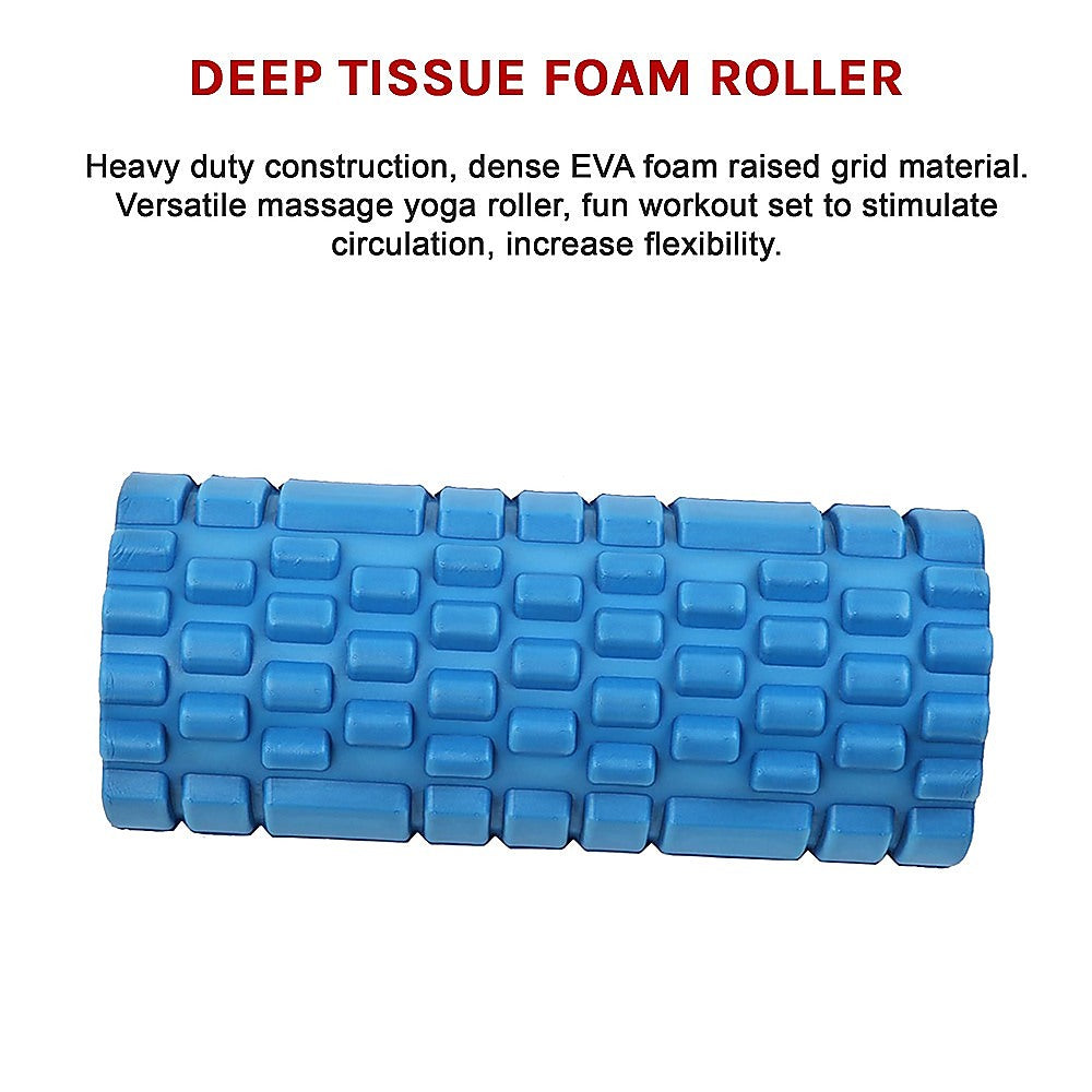 Hlpmedical commercial deep tissue foam roller for yoga and Pilates, cylindrical exercise tool for muscle relief and fitness routines
