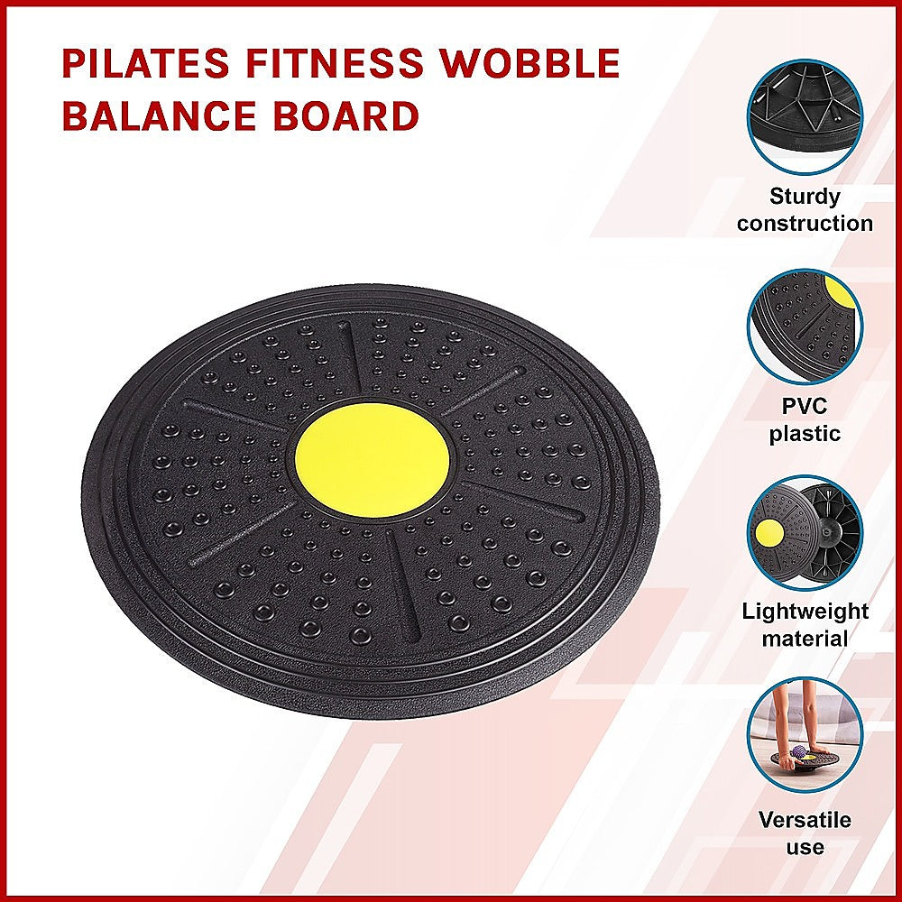 Hlpmedical Pilates balance board for core strength training, with a round wobble surface for yoga and fitness exercises.