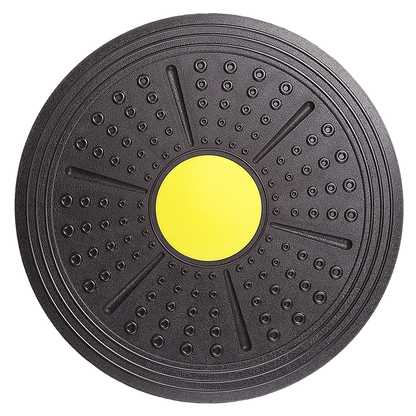 Hlpmedical Pilates wobble balance board for core strength training, with a round wooden surface and non-slip base for stability.