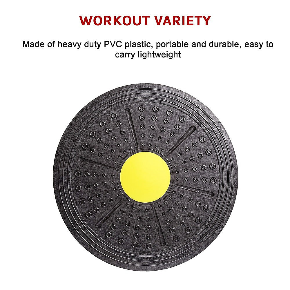 Hlpmedical Pilates wobble balance board used for core strength training, featuring a round platform with textured surface for stability