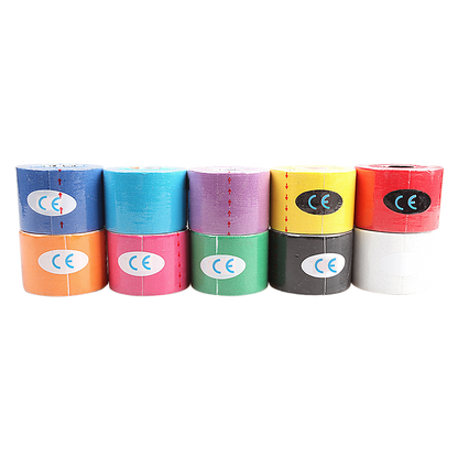 10 Rolls Muscle & Injury Kinesiology Sports Tape 5m x 5cm – Waterproof Support