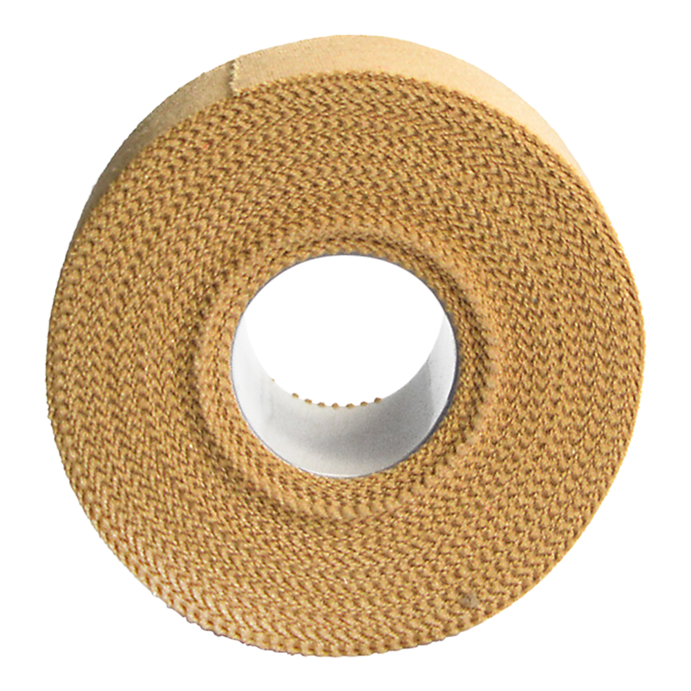 Box of 30 Hlpmedical rigid sports strapping tape rolls, 38mm x 13.7m for sports support and injury prevention.