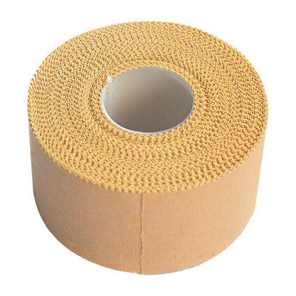 Set of 30 Hlpmedical rigid sports strapping tape rolls, 38mm x 13.7m, for support and bracing in sports injury prevention.