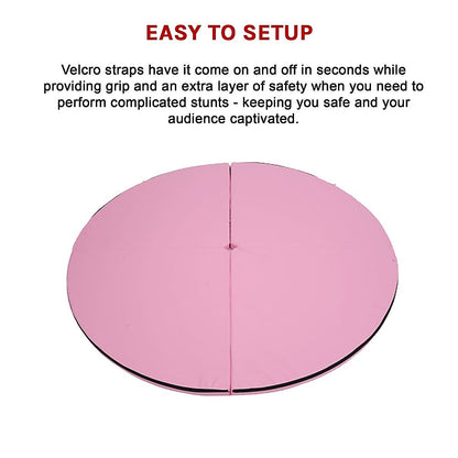 Hlpmedical 160cm diameter exercise mat for dancing pole, suitable for yoga, Pilates, and fitness workouts on a soft, non-slip surface.