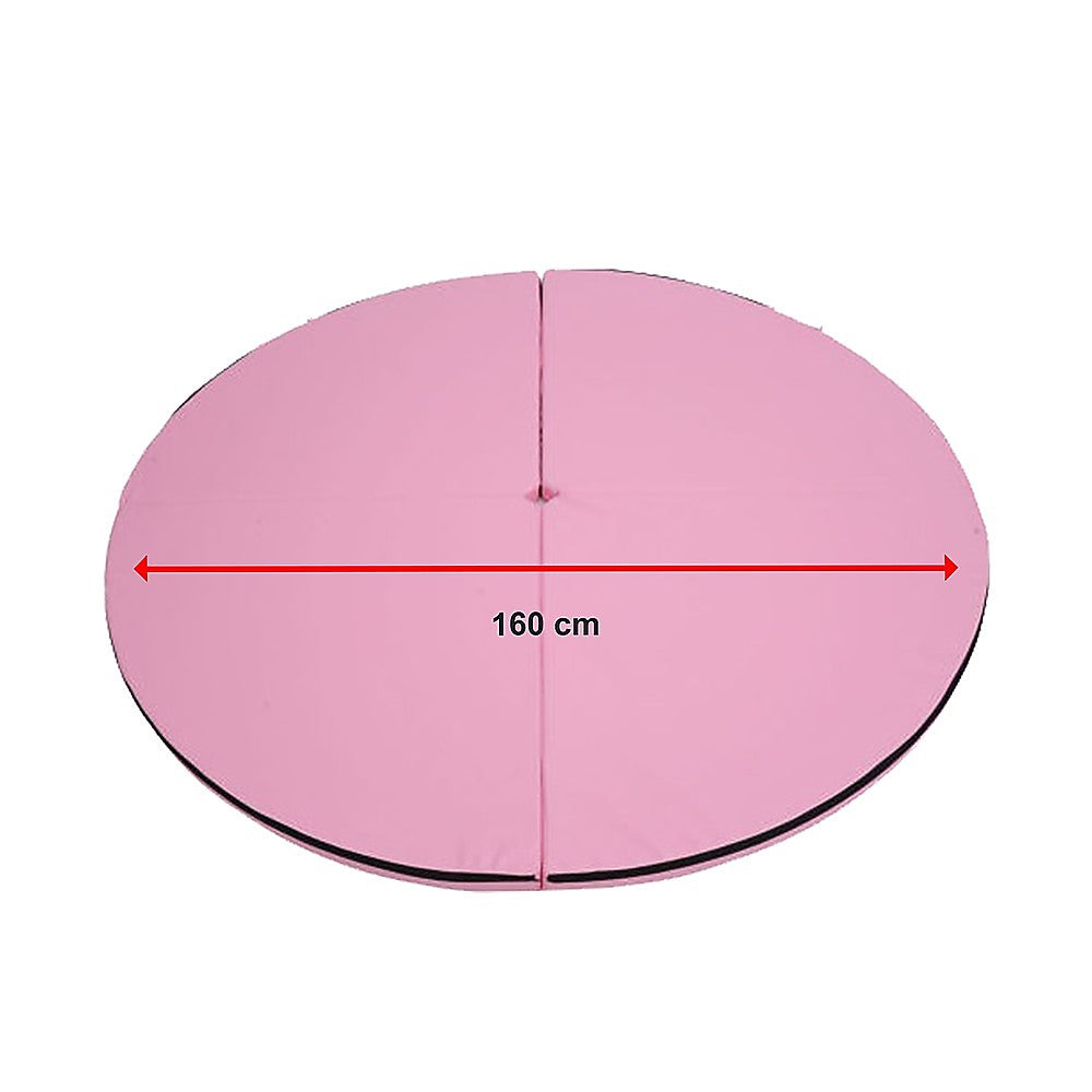 Hlpmedical 160cm diameter exercise mat for dancing pole, blue non-slip fitness mat for yoga, Pilates, and gym workouts.