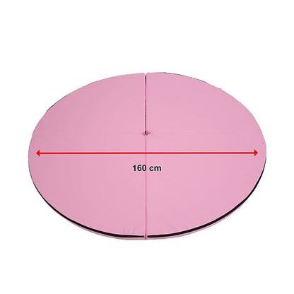 Hlpmedical 160cm diameter exercise mat for dancing pole, blue non-slip fitness mat for yoga, Pilates, and gym workouts.