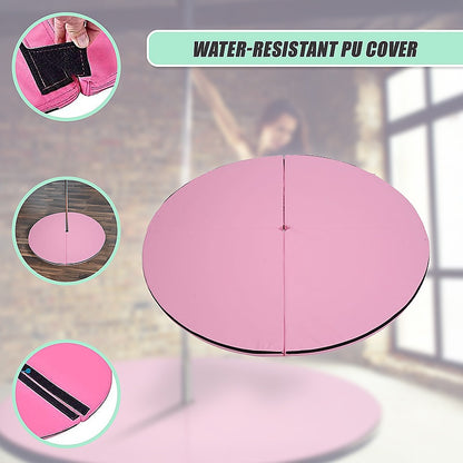 Hlpmedical 160cm diameter exercise mat for dancing pole, thick, cushioned yoga and fitness mat for gym and dance workouts.
