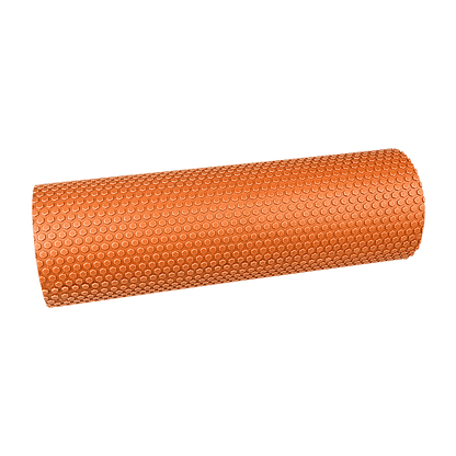 Hlpmedical 45x15cm foam roller for yoga and Pilates, textured blue exercise tool for muscle relaxation and flexibility.