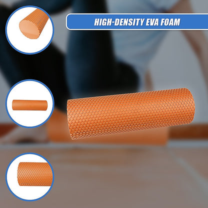 Hlpmedical 45x15cm foam roller for yoga and Pilates exercises, cylindrical fitness equipment for muscle relief and stretching.