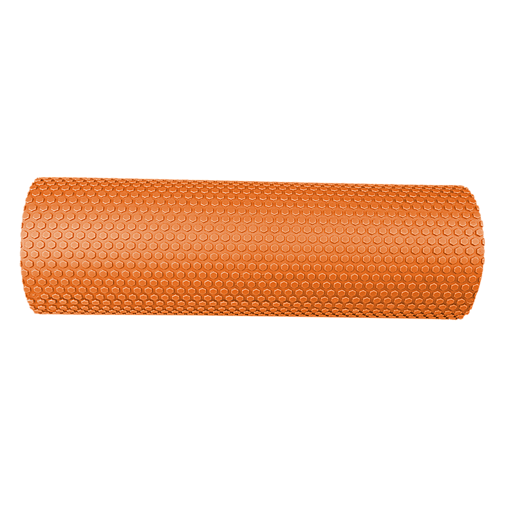 Hlpmedical 45cm x 15cm foam roller for yoga and Pilates exercises, textured surface for muscle relaxation and stretching.