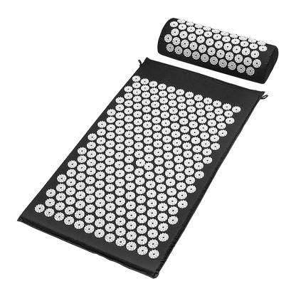 Hlpmedical acupressure yoga mat with pillow for pain relief, stress reduction, and improved flexibility during exercise and yoga.