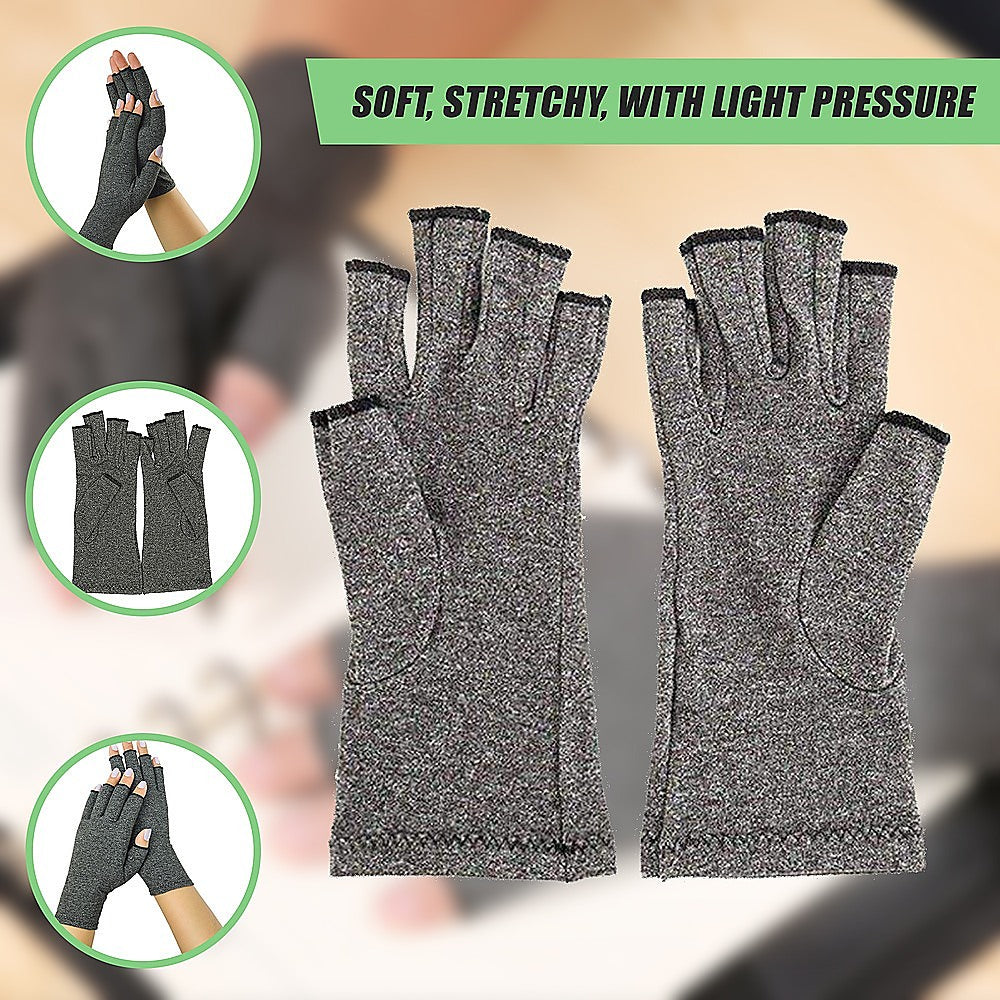 Medium arthritis gloves by Hlpmedical, compression support for fingers, hands, wrist, and joints in a health and wellbeing setting.