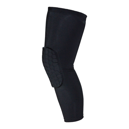 Hlpmedical knee sleeve compression support brace for sports, running, gym, and injury protection, shown on a person's knee.