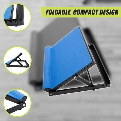 Hlpmedical adjustable slant board stretching ramp for calf and ankle exercises, used in yoga and fitness routines.