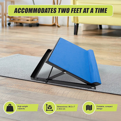 Hlpmedical adjustable slant board for calf and ankle stretching, gym and yoga exercise ramp with incline feature.