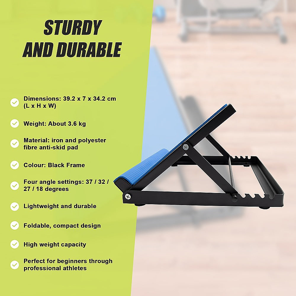 Hlpmedical adjustable slant board for calf and ankle stretching, gym fitness incline ramp for yoga and Pilates exercises.