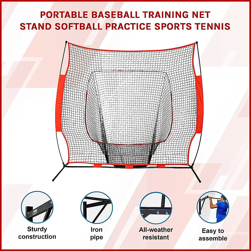 Hlpmedical portable baseball training net stand for softball and tennis practice, lightweight gym equipment for sports training.