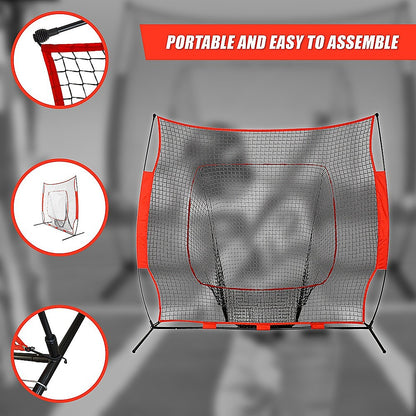 Hlpmedical portable baseball training net stand for softball practice, lightweight gym equipment for sports and fitness training.