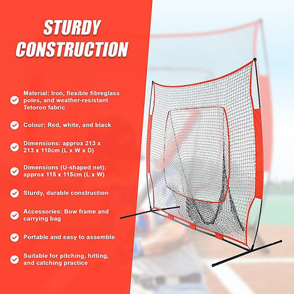 Hlpmedical portable baseball training net stand for softball practice, ideal for sports and fitness training exercises.