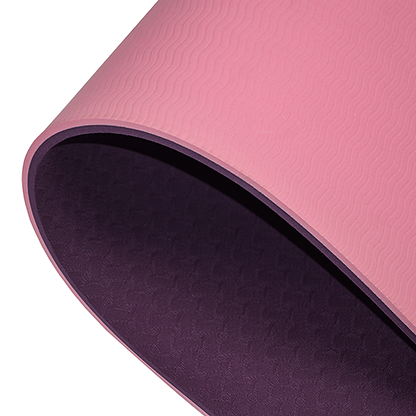 Hlpmedical 8mm TPE yoga mat with non-slip dual layer for exercise, fitness, gym, and Pilates workouts.
