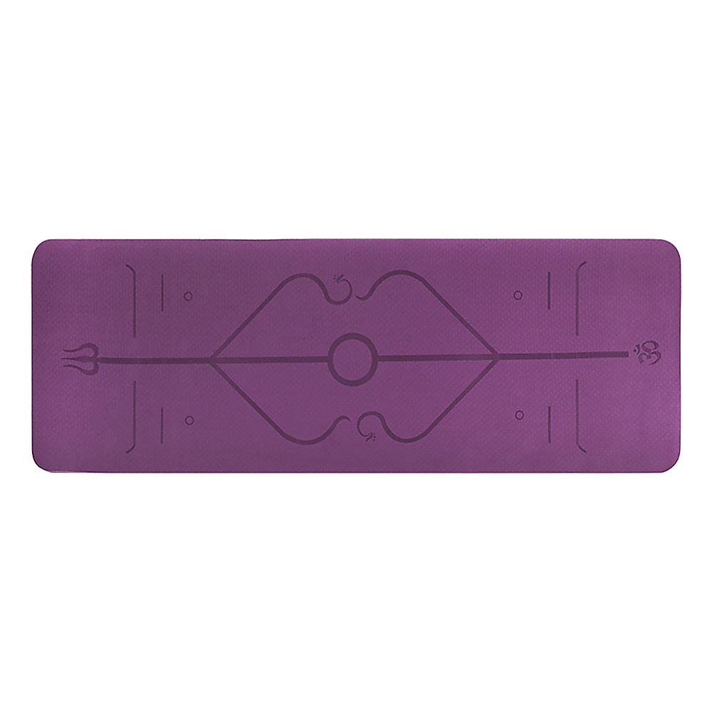 Hlpmedical 8mm TPE yoga mat with non-slip dual layer surface for exercise, fitness, gym, and Pilates workouts.